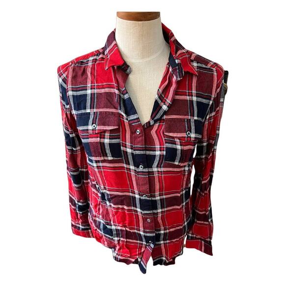 SUPERDRY Plaid Flannel shirt festival fringe Red S - Picture 1 of 6